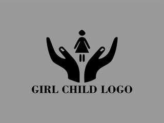 Fototapeta premium Two hands cradling girls head adorned with flowers and International day of the girl child concept. Suitable for beauty, mindfulness, delicate care, spa, relaxation, meditation content