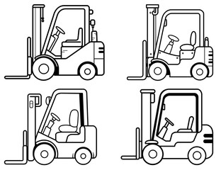 A simple forklift set, used in warehouse industrial areas.