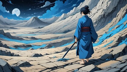 Clear Plain Shiny Warm Soft Vintage Bokeh Cloudy Wave Like Geometric Blue Background or Texture