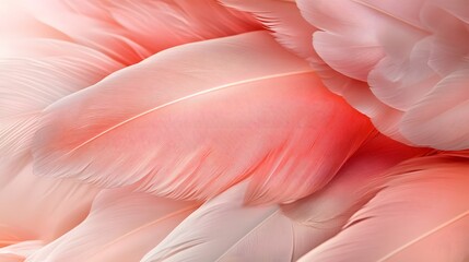 Fototapeta premium Delicate Pink Feathers Softly Arranged Together