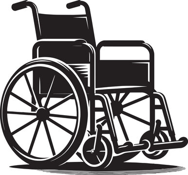 Wheelchair Silhouette isolated on white background wheelchair vector shape