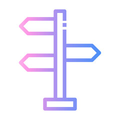 roadsign Line Gradient Icon