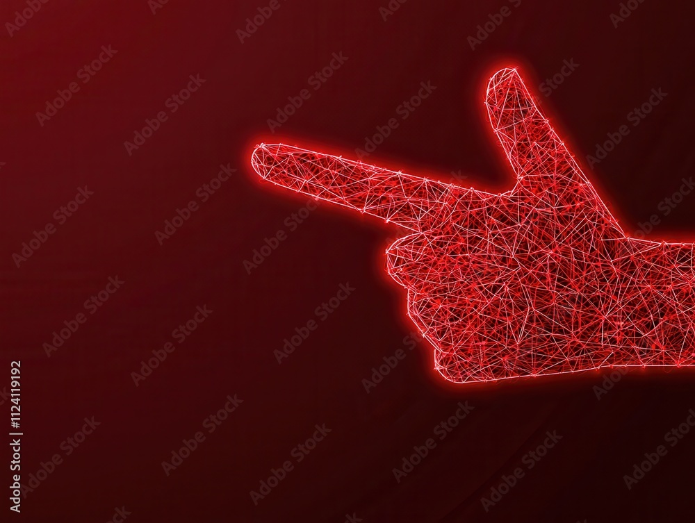 Poster dynamic gesture communication digital space abstract art creative design close-up interactive concep