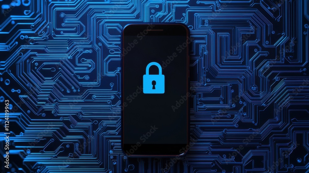 Poster enhancing cybersecuritymobile device protection techniques digital realm infographic technology secu