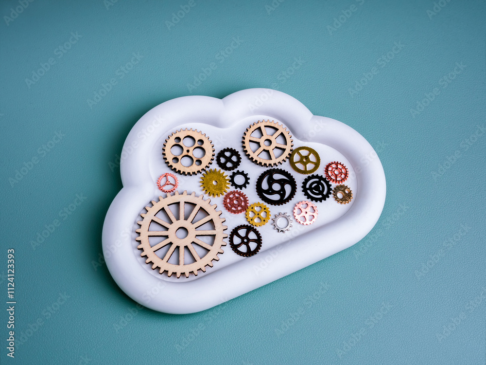 Poster ai cloud computing infrastructure technology management, data system storage service workflow insigh