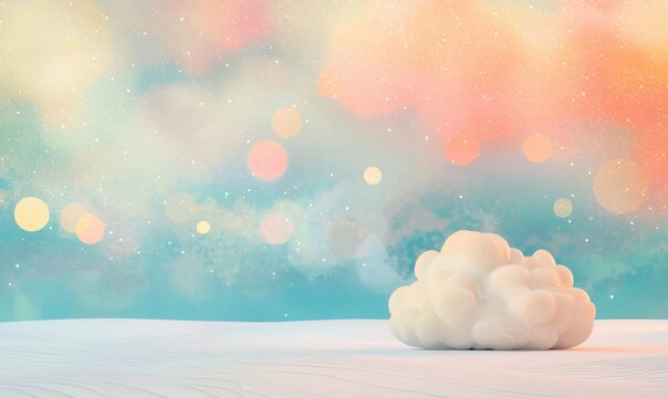 Cloud computing services in dreamy sky environment