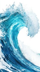 Water Wave with Clipping Path on White Background.