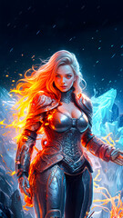 Fototapeta premium warrior ice climate change global warming winter