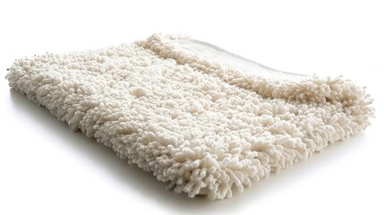 A beautiful bathroom rug, isolated on a white background