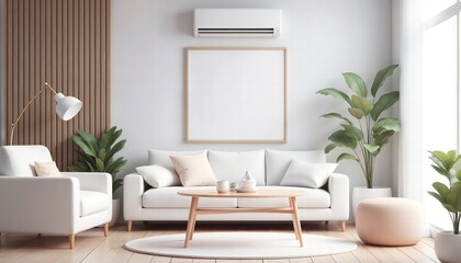 Interior of light living room