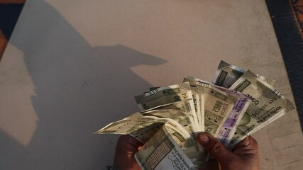 Indian 500 rupee note representing Indian currency concepts like tax, loan, investment, banking, and financial planning. Copy space 