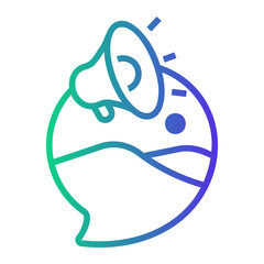 marketing Line Gradient Icon