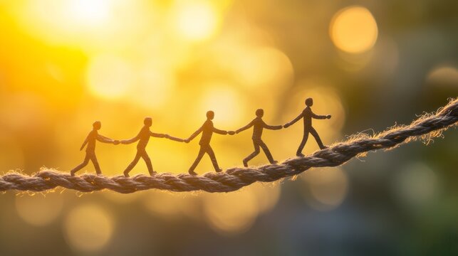 symbol working together, making a progress, successful way to move the business concept