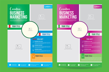 Business flayer Design vector template 