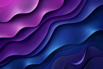Obraz premium Abstract Purple and Blue Wavy Layers Design
