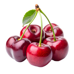 Cherries isolated on white background