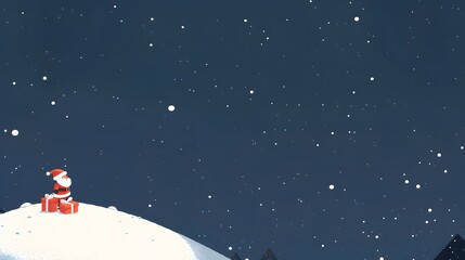 Naklejka premium Christmas background with santa claus, Generative AI