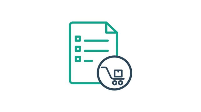 Purchase order animated icon. suitable for user interface, provide visual feedback, etc. animated  icon related to shopping, purchase management