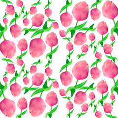 Pink Tulips pattern 