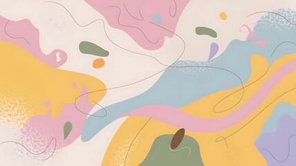 Fototapeta premium Abstract background with pastel colors, soft textures, and organic shapes. 