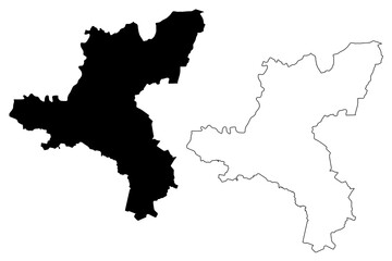 Obraz premium Priekuli Municipality (Republic of Latvia, Administrative divisions of Latvia, Municipalities and their territorial units) map vector illustration, scribble sketch Priekuli map