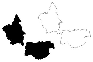 Obraz premium Rauna Municipality (Republic of Latvia, Administrative divisions of Latvia, Municipalities and their territorial units) map vector illustration, scribble sketch Rauna map
