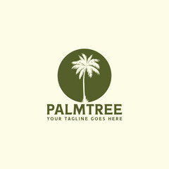 palm tree logo vector