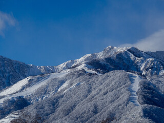 長野県白馬村　スキー場　遠景　hakuba valley
