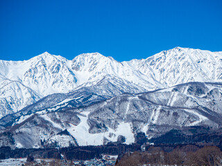 長野県白馬村　スキー場　遠景　hakuba valley © RATM