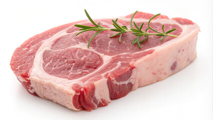 Fototapeta premium Fresh Raw Lamb Chop with Rosemary 