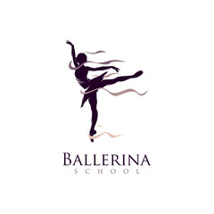 Creative Female Dance art logo icon