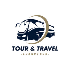 Bus Icon, travel bus logo template.