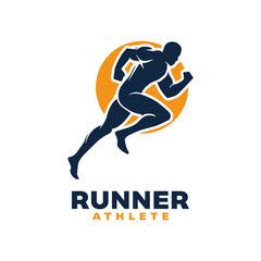 Sport logotype template, sports club, running club