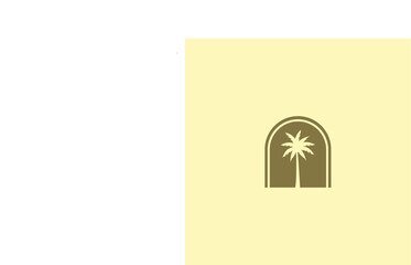 palm tree logo vector