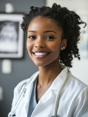 Smiling female doctor in a medical office