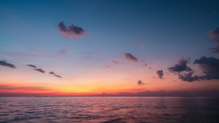 sunset sky with clouds background