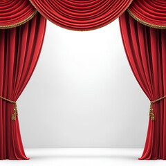 red stage curtains