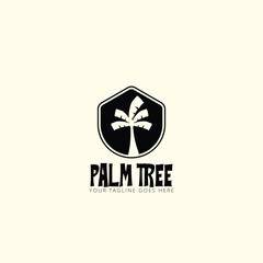 palm tree logo vector