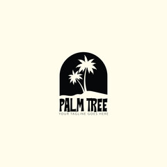 palm tree logo vector