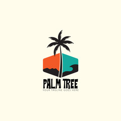 palm tree logo vector
