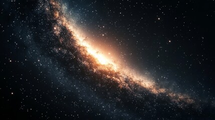 Fototapeta premium Stunning cosmic galaxy and nebula with star-filled sky and glowing energy