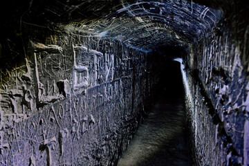 Underground tunnels in Kalach chalk cave