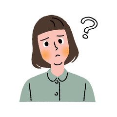 困っている女性の上半身2