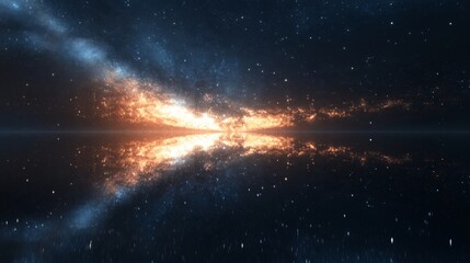 Fototapeta premium Stunning cosmic galaxy and nebula with star-filled sky and glowing energy