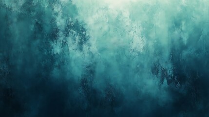 Obraz premium Teal and dark blue abstract watercolor background texture.