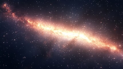 Stunning cosmic galaxy and nebula with star-filled sky and glowing energy

