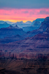 Vibrant sunset skies at Grand Canyon National Park