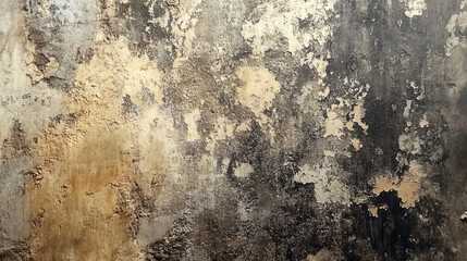 Fototapeta premium Weathered stone wall with a rough, textured surface. The rugged, aged appearance evokes resilience, history, and enduring strength, symbolizing timelessness and natural beauty