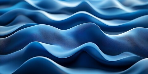 Obraz premium Abstract blue waves flowing smoothly.