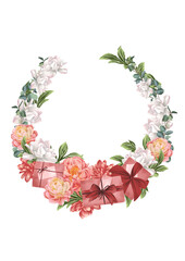 wreath of flowers illustration
